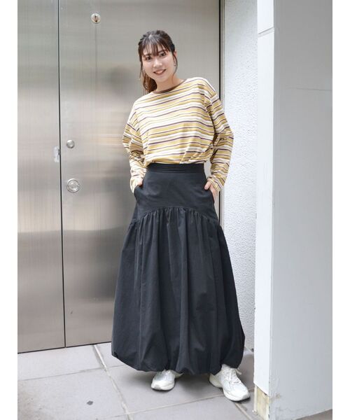 Ungrid（アングリッド）の「マルチボーダーロングスリーブTee（Tシャツ/カットソー・レディース・ブラウン/イエロー・FREE）」の11枚目の写真