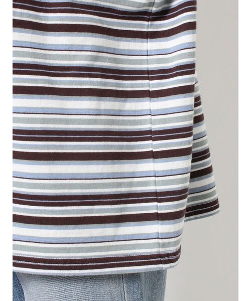 Ungrid（アングリッド）の「マルチボーダーロングスリーブTee（Tシャツ/カットソー・レディース・ブラウン/イエロー・FREE）」の4枚目の写真