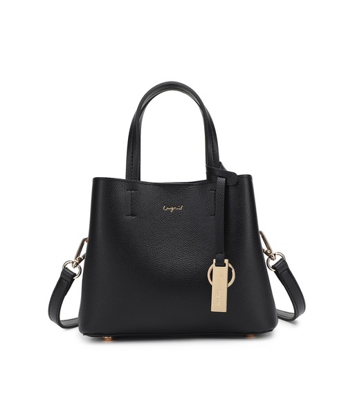 Ungrid（アングリッド）の「【Ungrid/アングリッド】【WEB限定商品】キーリングチャーム付　両アオリポケット　ミニハンドバッグ　ミニショルダーバッグ（ハンドバッグ・レディース・アイボリー/ブラック/ブルーグレー/キャメル/ベージュ/ダークブラウン/グレイッシュベージュ/ライトブルー/シルバー/ゴールド/ラベンダー/イエロー/ホワイト・FREE）」の15枚目の写真