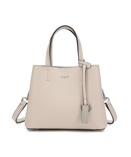 Ungrid（アングリッド）の「【Ungrid/アングリッド】【WEB限定商品】キーリングチャーム付　両アオリポケット　ミニハンドバッグ　ミニショルダーバッグ（ハンドバッグ・レディース・アイボリー/ブラック/ブルーグレー/キャメル/ベージュ/ダークブラウン/グレイッシュベージュ/ライトブルー/シルバー/ゴールド/ラベンダー/イエロー/ホワイト・FREE）」の14枚目の写真