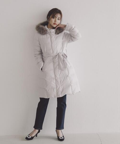 PROPORTION BODY DRESSING(プロポーションボディドレッシング)の「ベーシックロングダウン / 1213252007(ステンカラーコート・レディース・ブラック/ホワイト系その他/グレー・SMALL/X-SMALL/MEDIUM)」の20枚目の写真