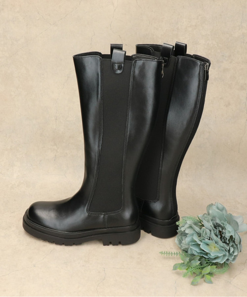 Bridget Birkin(ブリジットバーキン)の「【Bridget Birkin】サイドゴアロングブーツ(533200)(ブーツ・レディース・ブラック・37/38/36)」の3枚目の写真