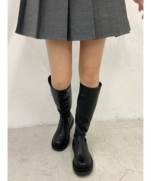PHILLY(フィリー)の「【PHILLY】ストレッチロングブーツ(ブーツ・レディース・ブラック/アイボリー・SMALL/MEDIUM)」の12枚目の写真