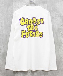 プリント長袖Tシャツ