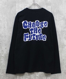 プリント長袖Tシャツ