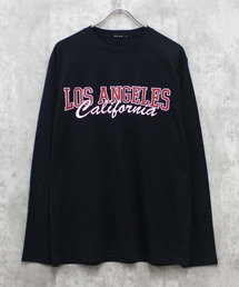 プリント長袖Tシャツ