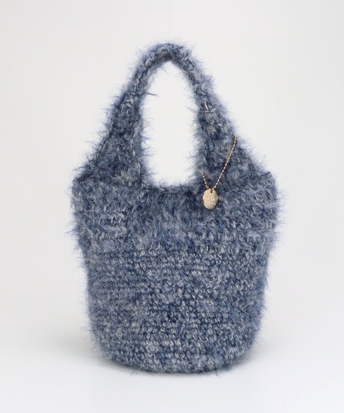 T・S・L（ティーエスエル）の「【T・S・L】シャギーニットトートバッグ 1231-433-1（トートバッグ・レディース・グレー/オレンジ/アイボリー/ブラック/ネイビー・FREE）」の5枚目の写真