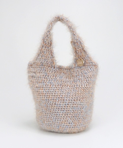 T・S・L（ティーエスエル）の「【T・S・L】シャギーニットトートバッグ 1231-433-1（トートバッグ・レディース・グレー/オレンジ/アイボリー/ブラック/ネイビー・FREE）」の4枚目の写真