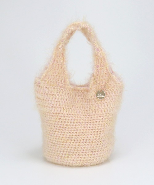 T・S・L（ティーエスエル）の「【T・S・L】シャギーニットトートバッグ 1231-433-1（トートバッグ・レディース・グレー/オレンジ/アイボリー/ブラック/ネイビー・FREE）」の2枚目の写真