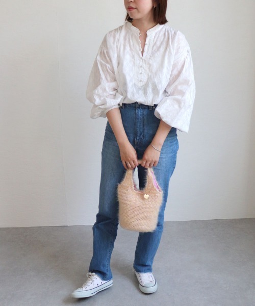 T・S・L（ティーエスエル）の「【T・S・L】シャギーニットトートバッグ 1231-433-1（トートバッグ・レディース・グレー/オレンジ/アイボリー/ブラック/ネイビー・FREE）」の13枚目の写真