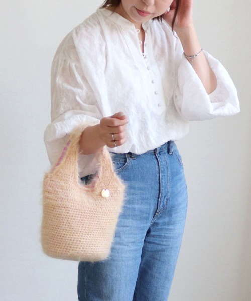 T・S・L（ティーエスエル）の「【T・S・L】シャギーニットトートバッグ 1231-433-1（トートバッグ・レディース・グレー/オレンジ/アイボリー/ブラック/ネイビー・FREE）」の19枚目の写真