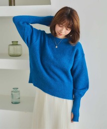 titivate | ﾌｨﾝｶﾞｰﾎｰﾙﾆｯﾄﾌﾟﾙｵｰﾊﾞｰ(ニット/セーター)