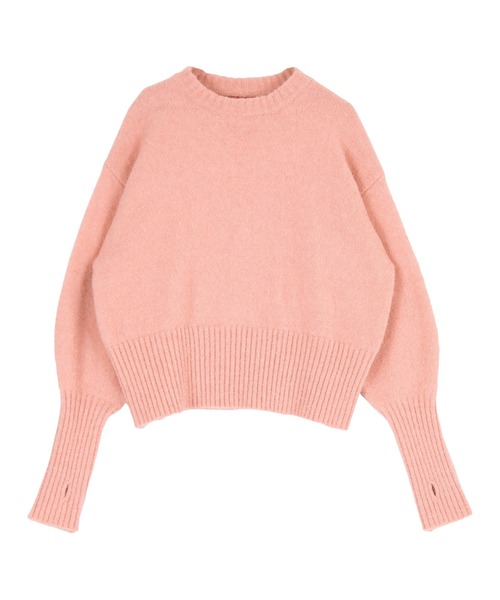 titivate(ティティベイト)の「フィンガーホールニットプルオーバー(ニット/セーター・レディース・ブルー/ピンク/オフホワイト/イエロー・S/M)」の8枚目の写真