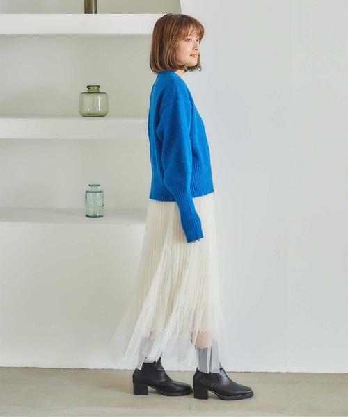 titivate(ティティベイト)の「フィンガーホールニットプルオーバー(ニット/セーター・レディース・ブルー/ピンク/オフホワイト/イエロー・S/M)」の12枚目の写真