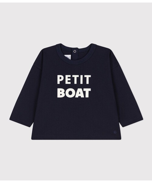 PETIT BATEAU（プチバトー）の「プリント長袖Ｔシャツ（Tシャツ/カットソー・キッズ・ライトブルー/ネイビー/オフホワイト/ライトグレー/レッド/イエロー/ホワイト×レッド・18MONTH/12MONTH/36MONTH/24MONTH）」の5枚目の写真