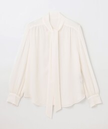 シルクボウタイブラウス