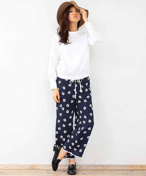 B:MING by BEAMS（ビーミングバイビームス）の「ビーミング by ビームス / 小花プリントパンツ（その他パンツ・レディース・ネイビー・MEDIUM/SMALL）」の11枚目の写真