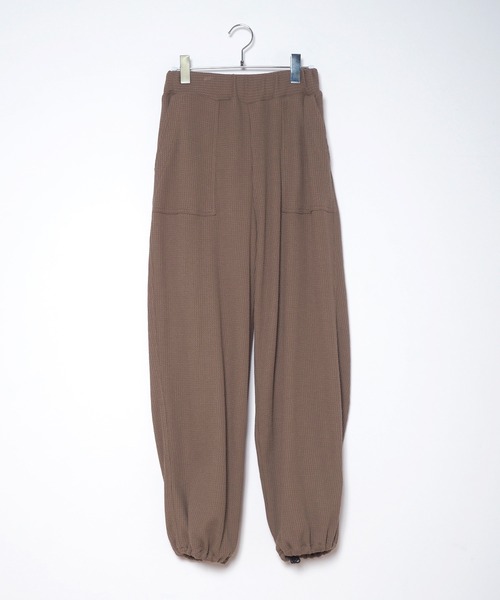 Crisp(クリスプ)の「ワッフルジョガーパンツ(その他パンツ・レディース・ベージュ/ダークブラウン・FREE)」の15枚目の写真