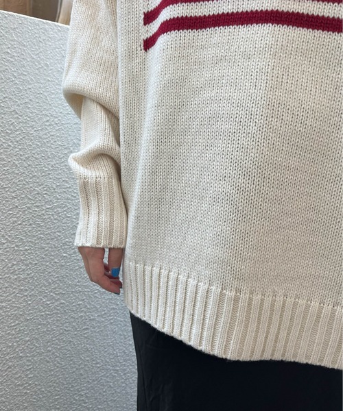 SUNNY SPORTS(サニースポーツ)の「【 SUNNY SPORTS GOLF / サニースポーツゴルフ 】 FLAG CREW SWEATER フラッグクルーセーター SUY(ニット/セーター・メンズ・ホワイト/ネイビー/ブラック・M/L)」の7枚目の写真