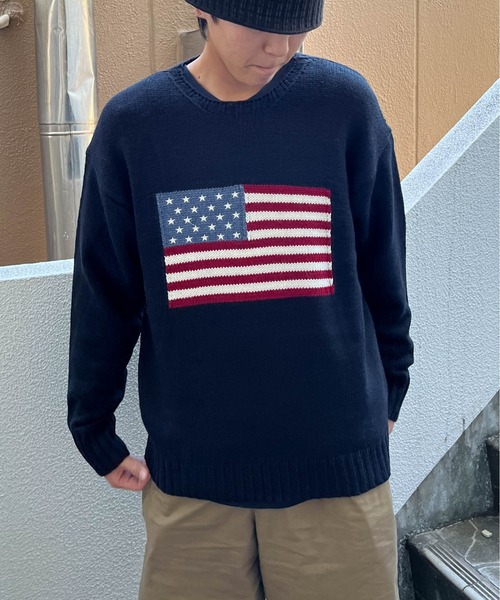 SUNNY SPORTS(サニースポーツ)の「【 SUNNY SPORTS GOLF / サニースポーツゴルフ 】 FLAG CREW SWEATER フラッグクルーセーター SUY(ニット/セーター・メンズ・ホワイト/ネイビー/ブラック・M/L)」の10枚目の写真