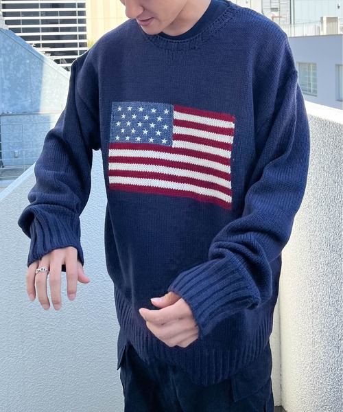 SUNNY SPORTS(サニースポーツ)の「【 SUNNY SPORTS GOLF / サニースポーツゴルフ 】 FLAG CREW SWEATER フラッグクルーセーター SUY(ニット/セーター・メンズ・ホワイト/ネイビー/ブラック・M/L)」の14枚目の写真