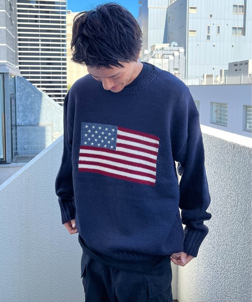SUNNY SPORTS(サニースポーツ)の「【 SUNNY SPORTS GOLF / サニースポーツゴルフ 】 FLAG CREW SWEATER フラッグクルーセーター SUY(ニット/セーター・メンズ・ホワイト/ネイビー/ブラック・M/L)」の15枚目の写真
