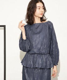 チンツサテンプリーツブラウス