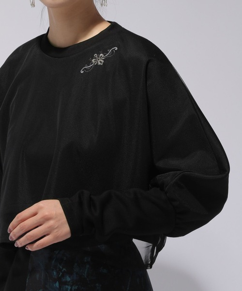【HARE】ポイントシシュウスウェット Web/レディース単独店限定 HARE】ポイントシシュウスウェット Web/レディース単独店限定