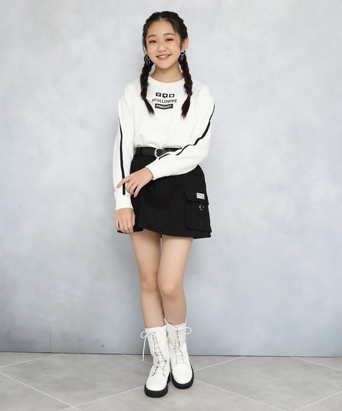 PINKHUNT（ピンクハント）の「PINKHUNT ピンクハント パイピング トレーナー 8418K（スウェット・キッズ・チャコールグレー/ホワイト/スカイブルー系1・140cm/150cm/130cm/160cm/120cm）」の9枚目の写真