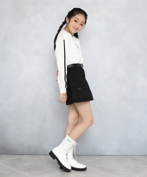 PINKHUNT（ピンクハント）の「PINKHUNT ピンクハント パイピング トレーナー 8418K（スウェット・キッズ・チャコールグレー/ホワイト/スカイブルー系1・140cm/150cm/130cm/160cm/120cm）」の7枚目の写真