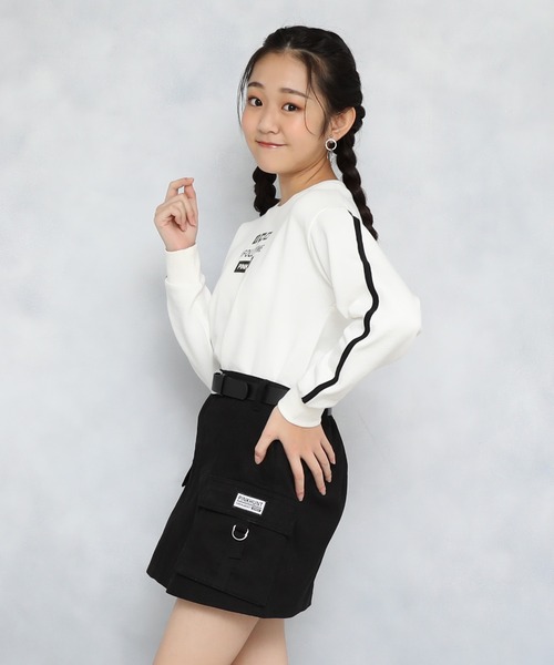 PINKHUNT（ピンクハント）の「PINKHUNT ピンクハント パイピング トレーナー 8418K（スウェット・キッズ・チャコールグレー/ホワイト/スカイブルー系1・140cm/150cm/130cm/160cm/120cm）」の6枚目の写真