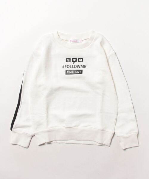 PINKHUNT（ピンクハント）の「PINKHUNT ピンクハント パイピング トレーナー 8418K（スウェット・キッズ・チャコールグレー/ホワイト/スカイブルー系1・140cm/150cm/130cm/160cm/120cm）」の5枚目の写真