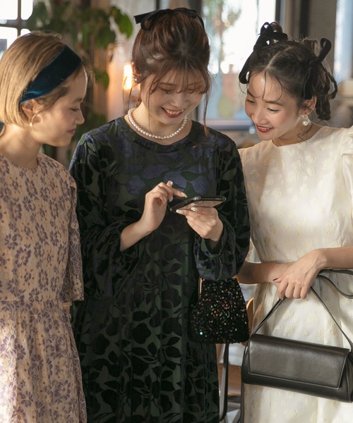 yori ドットフロッキーティアードジレ　ブラック 6月上旬発送予定 ドットフロッキーティアードジレ【shichaku