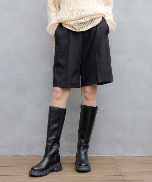 LAKOLE（ラコレ）の「ウールライクショートパンツ / 985360（その他パンツ・レディース・ブラック/チャコール・SMALL/MEDIUM）」の3枚目の写真