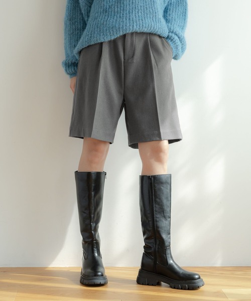 LAKOLE（ラコレ）の「ウールライクショートパンツ / 985360（その他パンツ・レディース・ブラック/チャコール・SMALL/MEDIUM）」の7枚目の写真