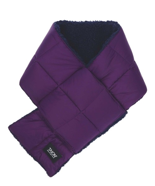 TAION（タイオン）の「TAION REVERSIBLE MOUNTAIN DOWNxBOA SCARF TAION-R201MT（ストール/ショール・メンズ・パープル/ブラウン/オリーブ/ブラック/ネイビー・ONE SIZE）」の5枚目の写真