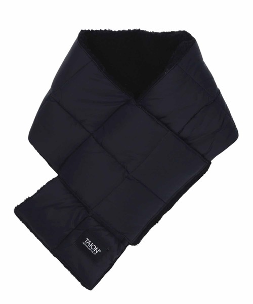 TAION（タイオン）の「TAION REVERSIBLE MOUNTAIN DOWNxBOA SCARF TAION-R201MT（ストール/ショール・メンズ・パープル/ブラウン/オリーブ/ブラック/ネイビー・ONE SIZE）」の2枚目の写真