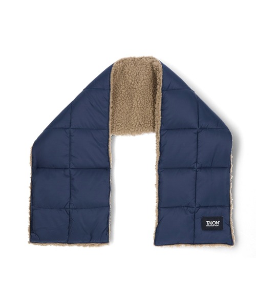TAION（タイオン）の「TAION REVERSIBLE MOUNTAIN DOWNxBOA SCARF TAION-R201MT（ストール/ショール・メンズ・パープル/ブラウン/オリーブ/ブラック/ネイビー・ONE SIZE）」の6枚目の写真