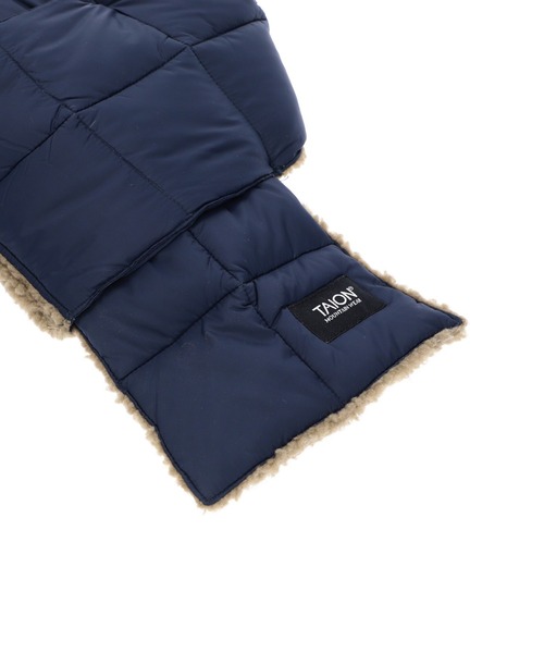 TAION（タイオン）の「TAION REVERSIBLE MOUNTAIN DOWNxBOA SCARF TAION-R201MT（ストール/ショール・メンズ・パープル/ブラウン/オリーブ/ブラック/ネイビー・ONE SIZE）」の11枚目の写真