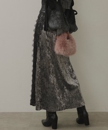 VIOLETTA | サイドレースベロアロングスカート(スカート)