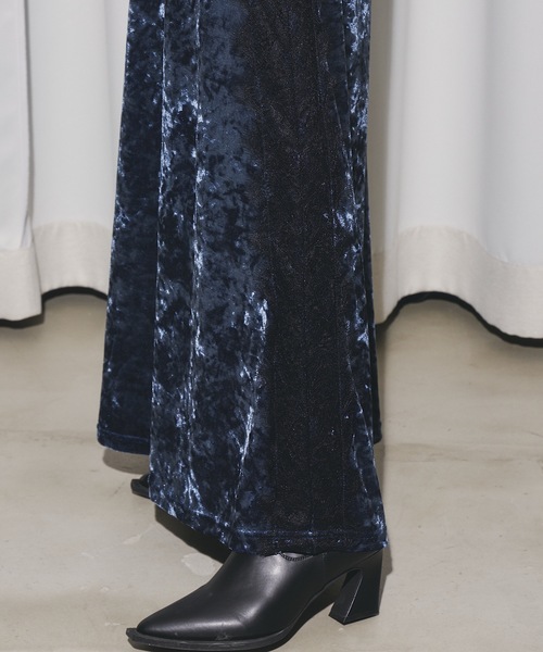 VIOLETTA（ヴィオレッタ）の「サイドレースベロアロングスカート（スカート・レディース・グレー/ブルー・S/M）」の13枚目の写真