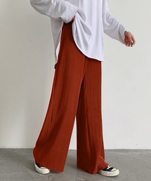 アコーディオンプリーツルーズワイドパンツ