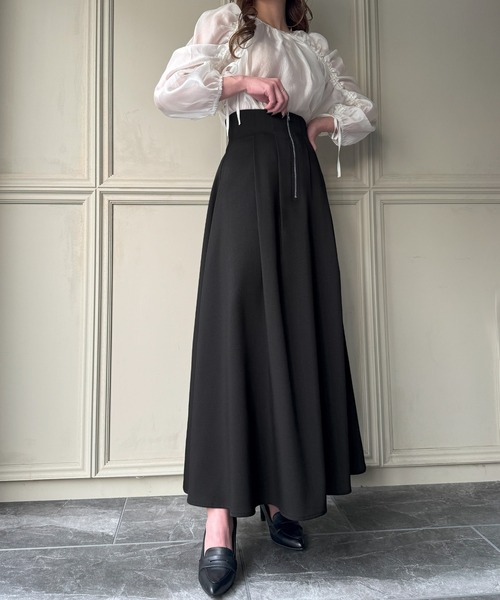 JUNOAH（ジュノア）の「ハイウエストフロントジップコルセットフレア