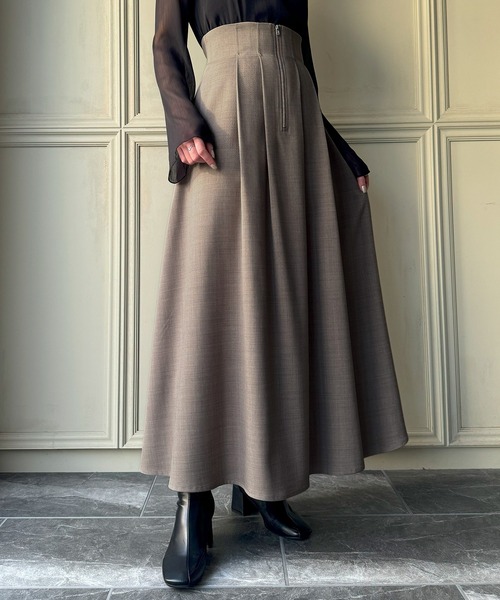 JUNOAH（ジュノア）の「ハイウエストフロントジップコルセットフレア