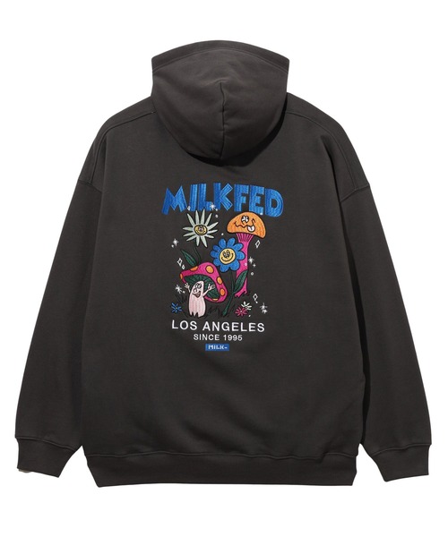 MILKFED.（ミルクフェド）の「FUNNY COLLEAGUES SWEAT HOODIE（パーカー・レディース・ライトイエロー/オフホワイト/チャコール・M/L）」の3枚目の写真