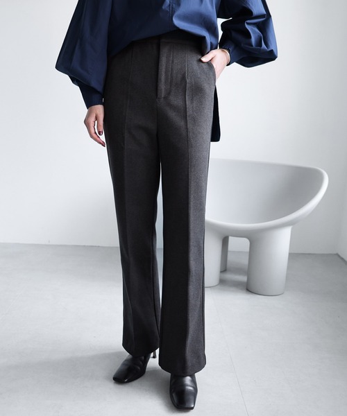 セール】ウール調ポンチフレアパンツ（その他パンツ）｜evernavy