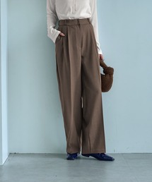 STYLE DELI | 中厚地２タックワイドパンツ(スラックス)
