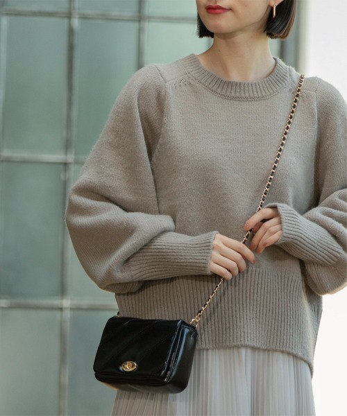 OPAQUE.CLIP（オペークドットクリップ）の「◆キルティングミニショルダーバッグ（ショルダーバッグ・レディース・ピンクゴールド/ブラック/シルバー・00）」の2枚目の写真