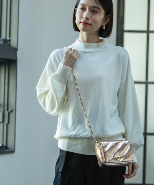 OPAQUE.CLIP（オペークドットクリップ）の「◆キルティングミニショルダーバッグ（ショルダーバッグ・レディース・ピンクゴールド/ブラック/シルバー・00）」の4枚目の写真