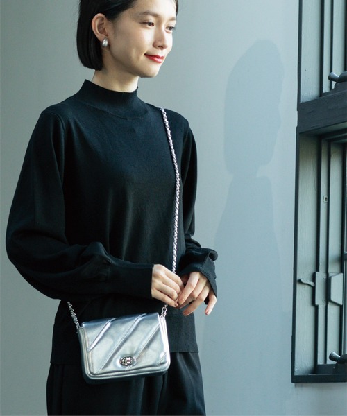 OPAQUE.CLIP（オペークドットクリップ）の「◆キルティングミニショルダーバッグ（ショルダーバッグ・レディース・ピンクゴールド/ブラック/シルバー・00）」の8枚目の写真